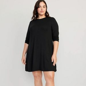 NWT Old Navy Black Jersey-Knit Mini Swing Dress XXL